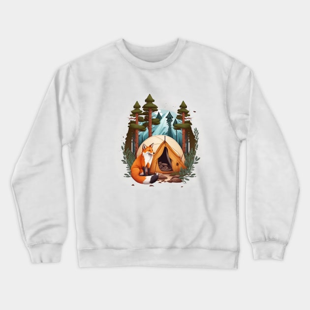 fox at night Crewneck Sweatshirt by Nature